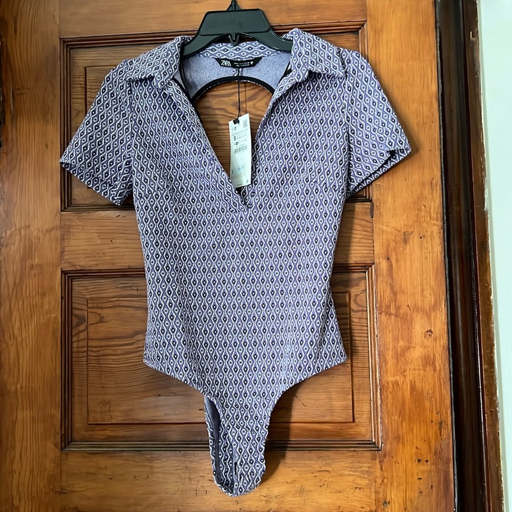 NWT Zara Jacquard Body Suit